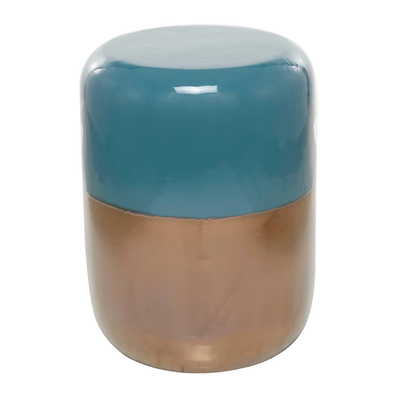 Blue Stoneware Contemporary Accent table 13" x 13" x 18"