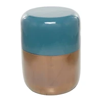 Blue Stoneware Contemporary Accent table 13" x 13" x 18"