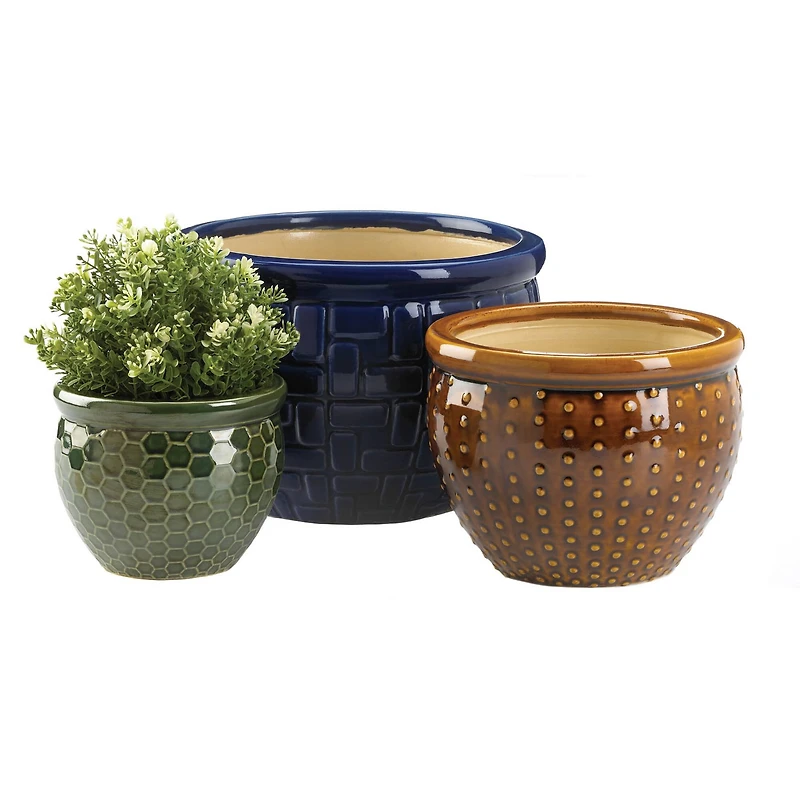 Designer Trio Ceramic Plant Set