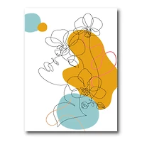 Designart - Beautiful Woman One Line Drawing