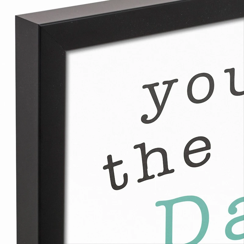 The Best Dad by Par Black Framed Canvas Art