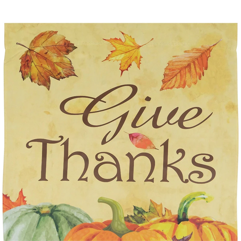 40" Give Thanks Autumn Harvest Garden Flag
