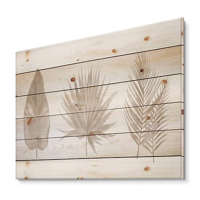 Designart - Tropical Beiges Leaves