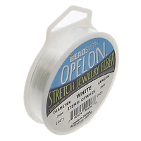 The Beadsmith® Opelon® 0.7mm White Stretch Jewelry Fiber