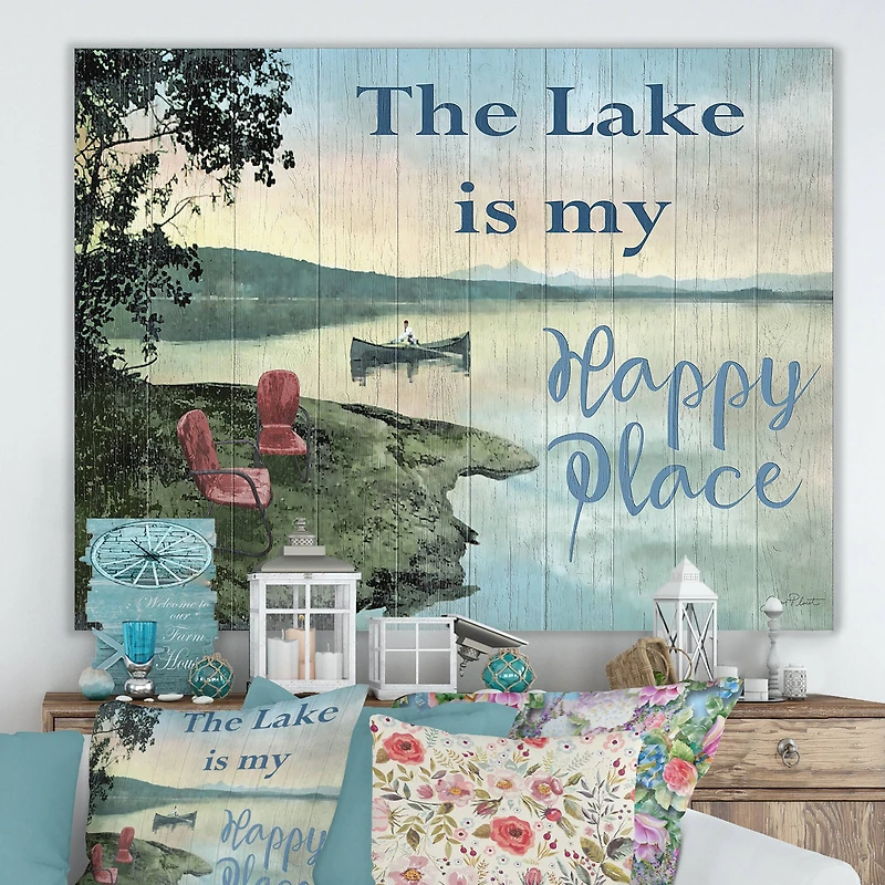 Designart - The Lake is My Happy Place