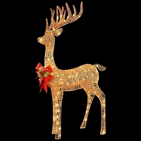 48" Champagne Standing Reindeer, Mini Clear LED Lights