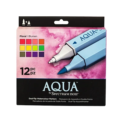 Spectrum Noir™ Aqua™ Floral Dual-Tip Watercolor Marker Set
