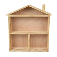 12.75" Natural Wood House Tabletop Cubby by Ashland®