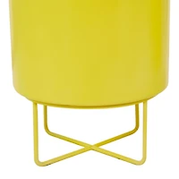 Yellow Modern Planter, Set of 2" 16", 13"