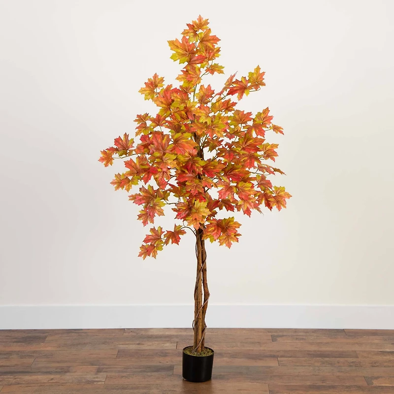 5ft. Deluxe Potted Artificial Autumn Maple Tree
