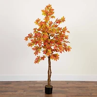 5ft. Deluxe Potted Artificial Autumn Maple Tree