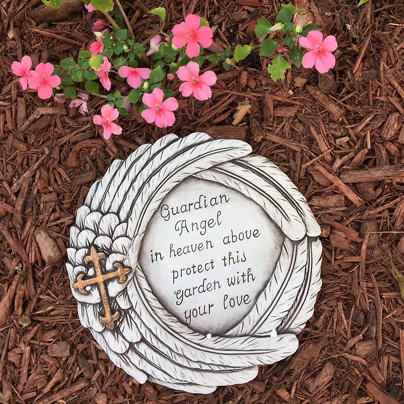 Santa's Workshop 10" Guardian Angel Stepping Stone