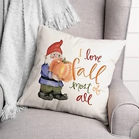 Fall Gnome Throw Pillow