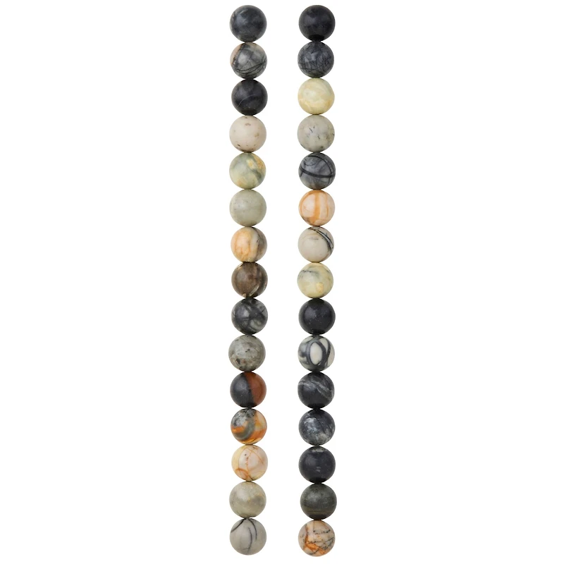 Picasso Jasper Round Beads by Bead Landing™, 8mm