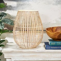 15" Bamboo Handmade Open Frame Round Vase