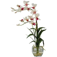 22" Pink Orchid Flower Arrangement in Glass Vase