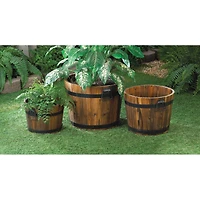 3 Apple Barrel Planters Set