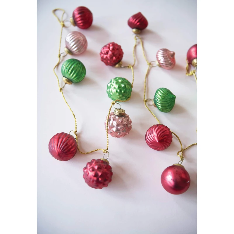 Hello Honey® 6ft. Mercury Glass Ball Ornament Garland