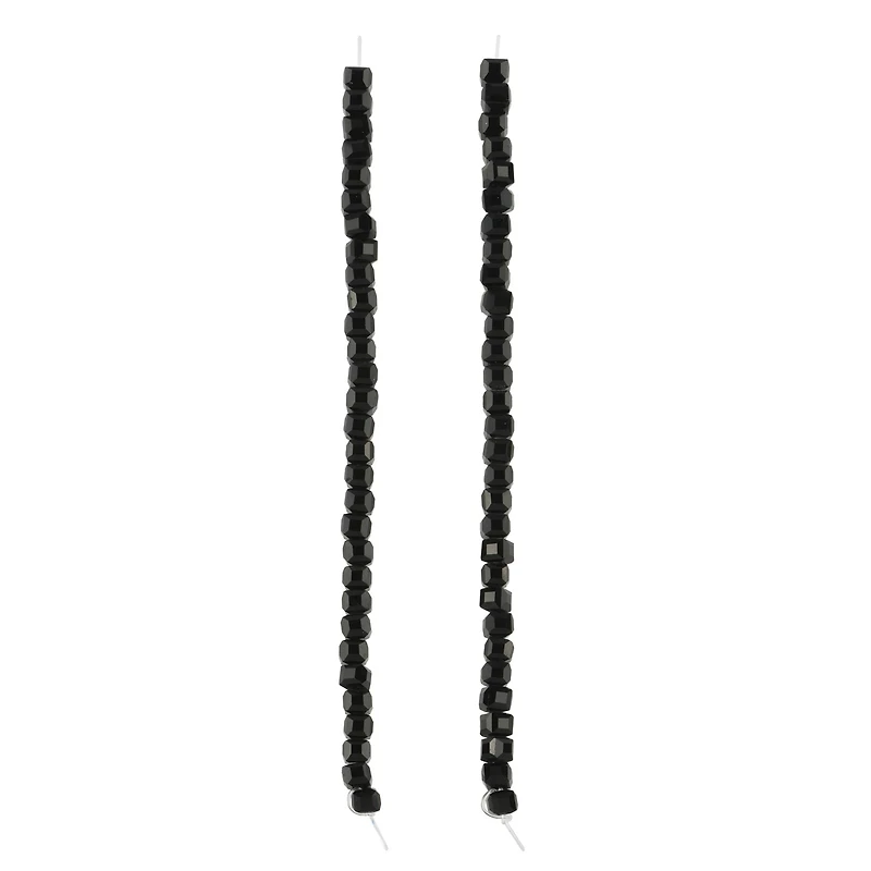 Faceted Glass Cube Beads