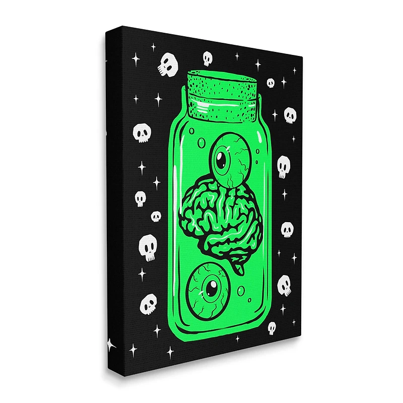 Stupell Industries Spooky Specimen Jar Canvas Wall Art