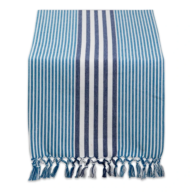 DII® 72" Deep Blue Stripes Table Runner