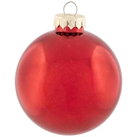 72ct. 4" Red & Gold Matte Glass Ball Ornaments