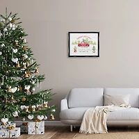 Stupell Industries Farm Fresh Christmas Trees Seasonal Framed Floater Canvas Wall Art