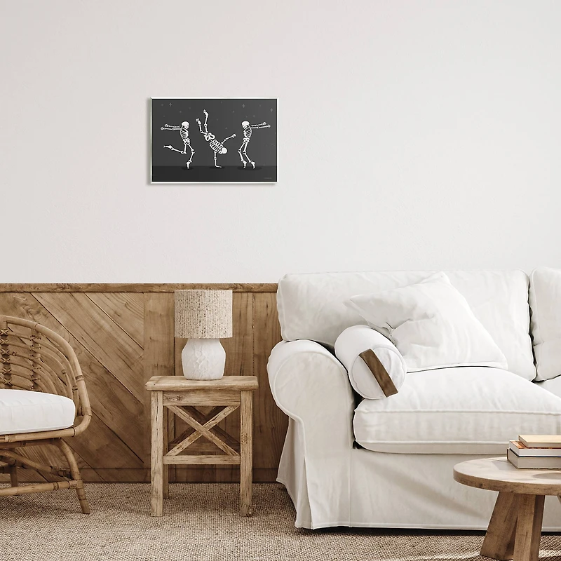 Stupell Industries Three Dancing Skeletons Wall Plaque Art