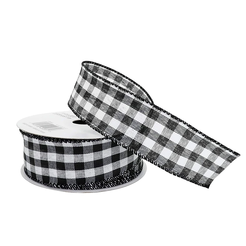 1.5" x 10yd. Wired Gingham Ribbon by Celebrate It