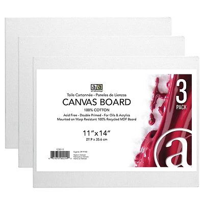 Art Advantage® 3 Pack Canvas Board