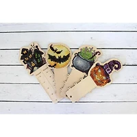 Mp Studia Halloween Cross Stitch on Wood Kit
