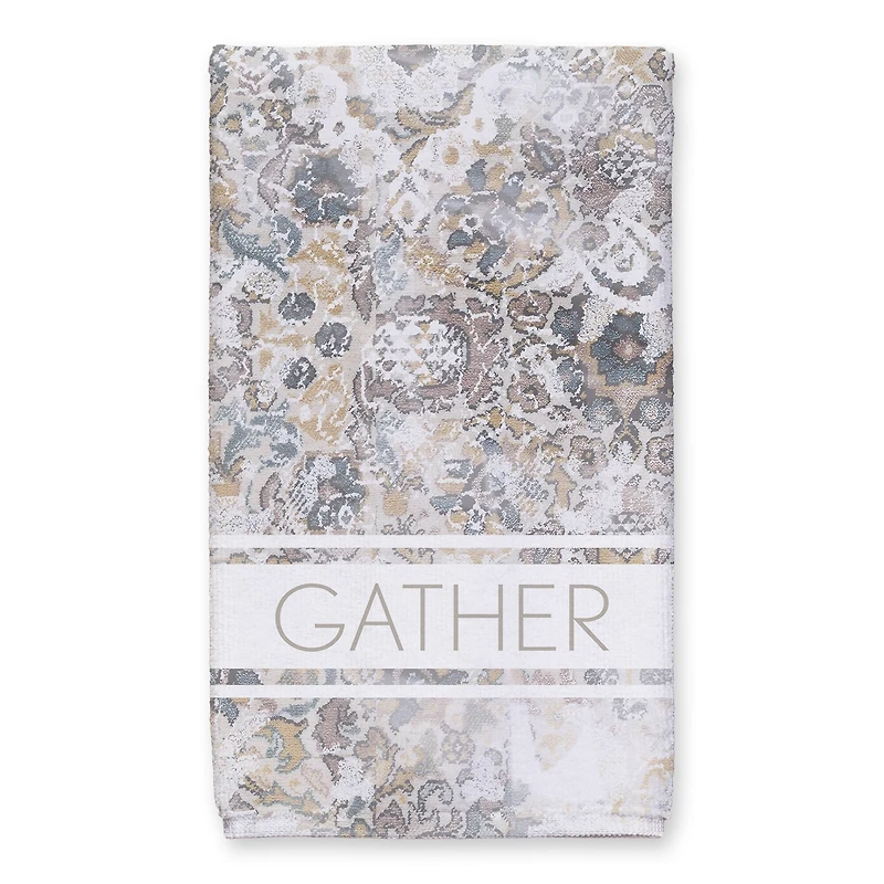 Faded Ornate Welcome Pattern Hand Towel Set