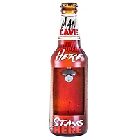 Man Cave Wall Mounted Bottle Opener & Cap Catcher