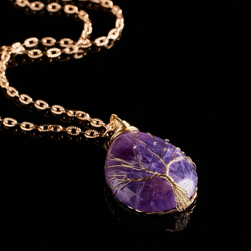 Signature Amethyst Wire Wrapped Pendant by Bead Landing™