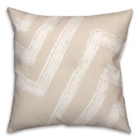 Neutral Zags Throw Pillow