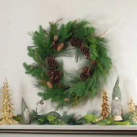 32" Cedar & Pinecone Wreath