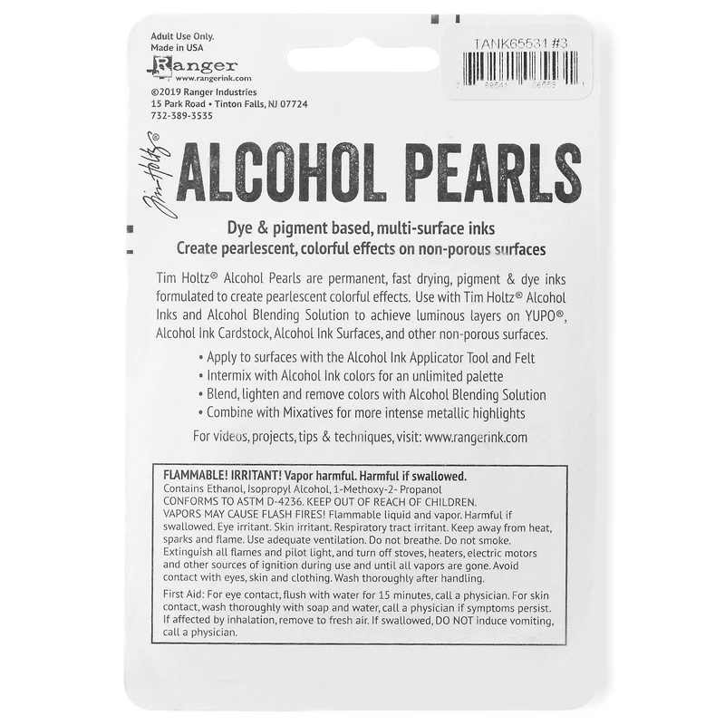 6 Packs: 3 ct. (18 total) Ranger Tim Holtz® Alcohol Ink Pearl Kit 3
