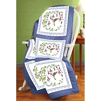Janlynn® Hummingbird Stamped Cross Stitch Quilt Blocks Kit