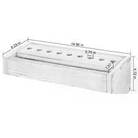 NEX™ Gray White Solid Wood Tool Storage Box Organizer Set