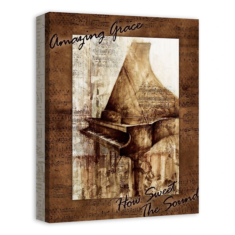 Piano 12" x 16" Canvas Wall Art