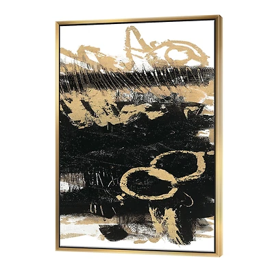 Designart - Gold and Black drift III