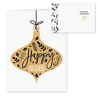 Hortense B. Hewitt Co. Black and Faux Gold Holiday Cards