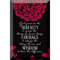 Serenity Prayer Beveled Glass Plaque with Easel
