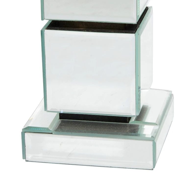 10" Clear Reflective Mirror Glam Candlestick Holder