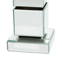 10" Clear Reflective Mirror Glam Candlestick Holder