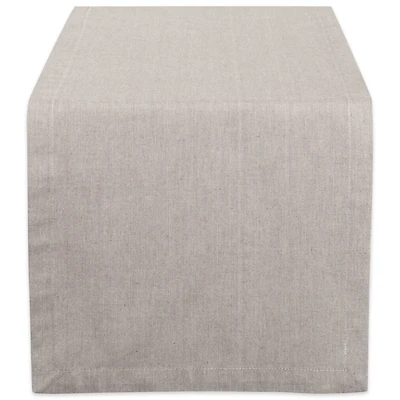 DII® 72" Stone Brown Solid Chambray Table Runner