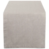 DII® 72" Stone Brown Solid Chambray Table Runner