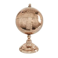 The Novogratz 11" Rose Gold Aluminum Traditional Globe