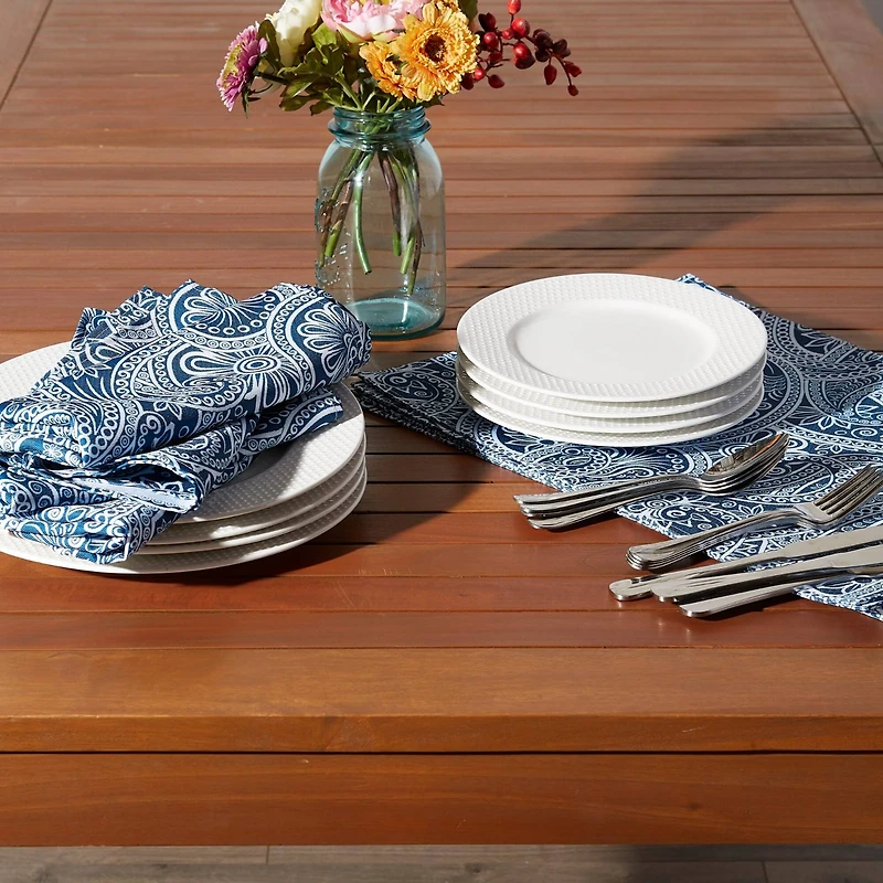 DII® Blue Paisley Print Outdoor Napkins, 6ct.