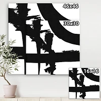 Designart - Black & White Crossing Paths I